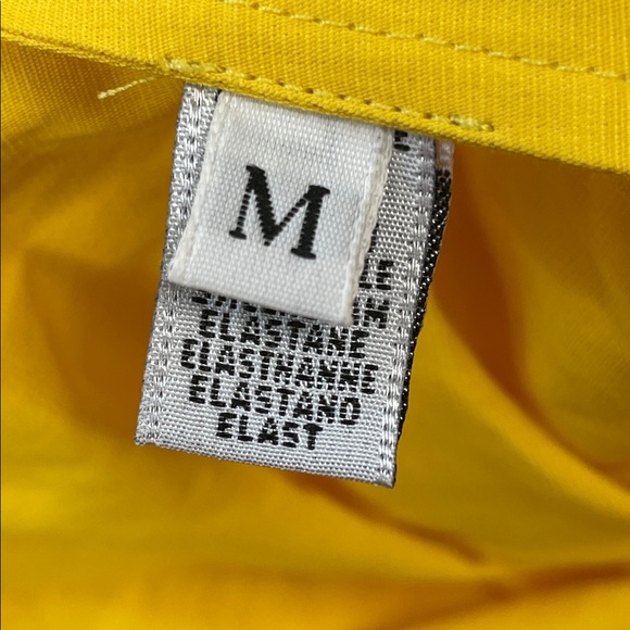 NWT La DoubleJ Bright Yellow Ruffle Faux Wrap Jazzy Skirt Midi Sz M - Picture 7 of 11